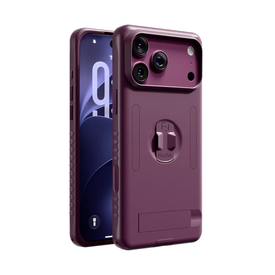 Burgundy iPhone with Burgundy Elite Case and Burgundy accents